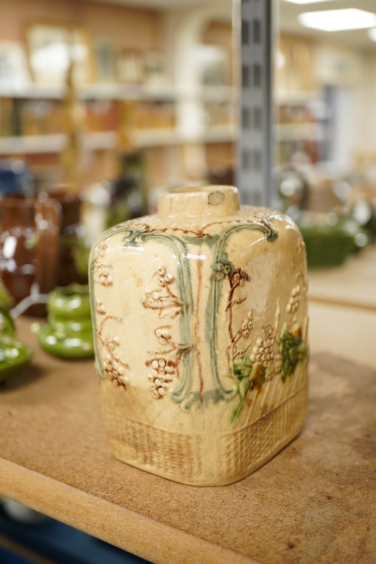 A William Greatbatch creamware tea canister, c.1770-80 - 11cm high